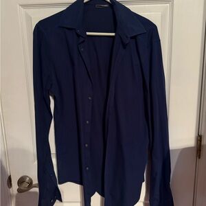 Van Heusen Navy Casual Button Down Shirt